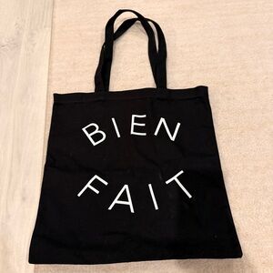 Madewell Bien Fait Black Canvas Tote